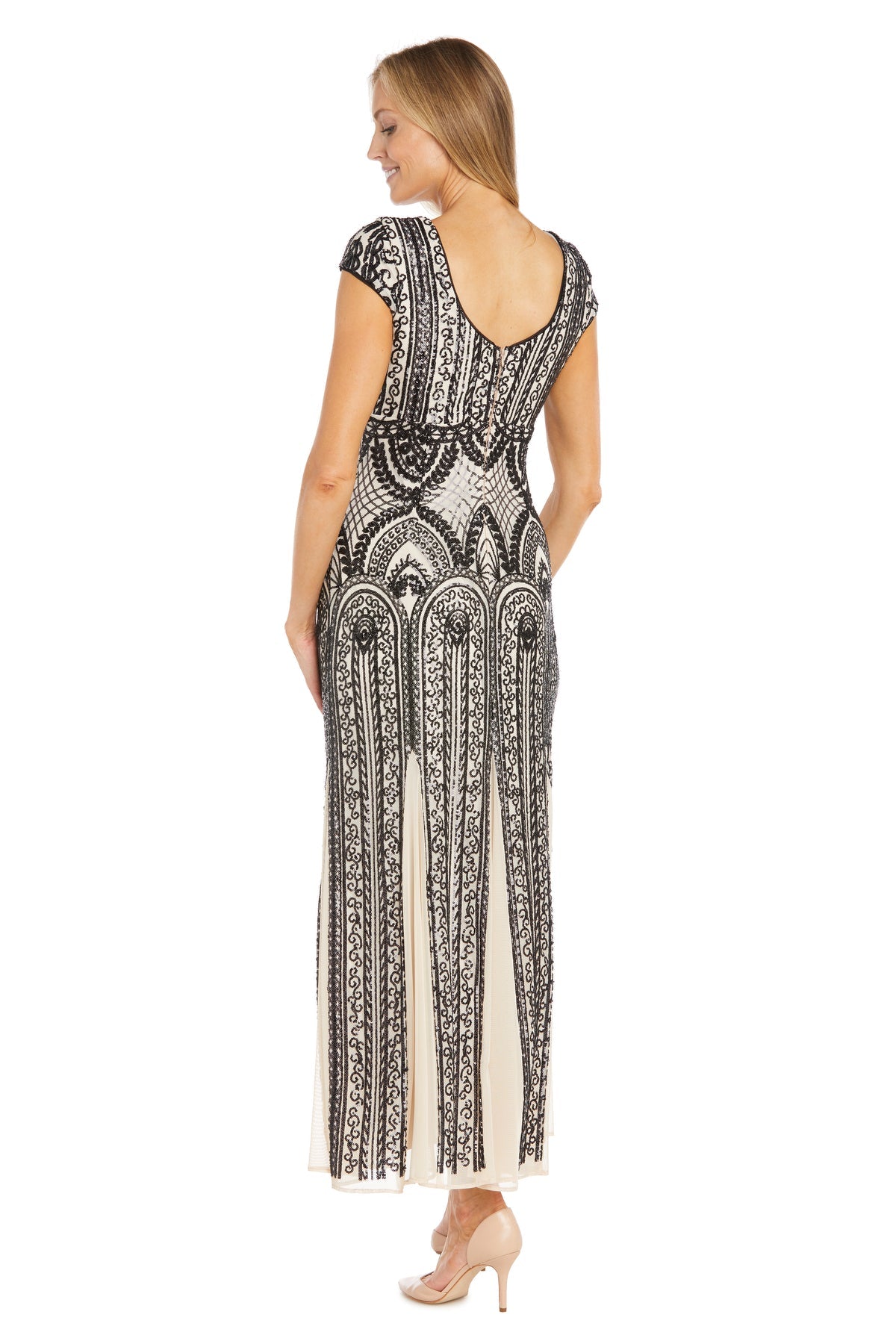 Formal Dresses Long Sequin Formal Evening Dress Champagne/Black