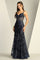 Prom Dresses Long Lace Formal Fitted Evening Prom Dress  Navy