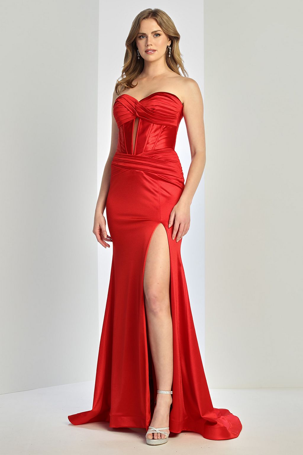 Adora Design 3239 Long Pleated Corset Formal Evening Prom Dress – The Dress  Outlet