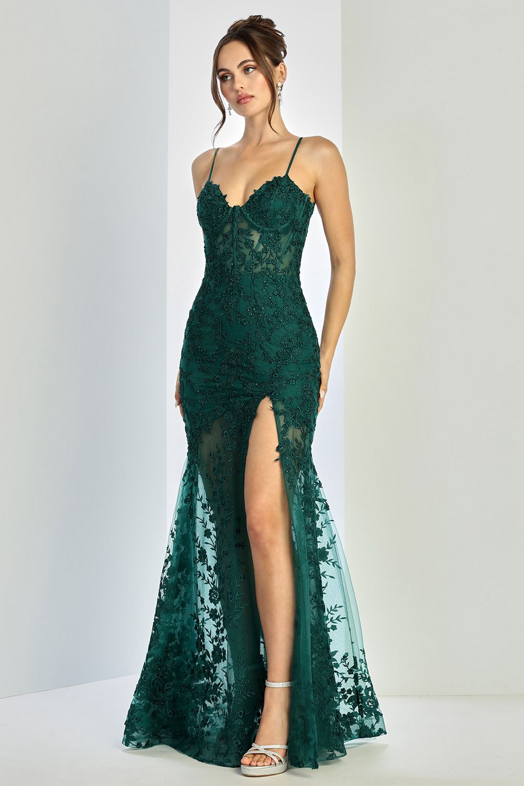 Adora 3242 Prom Long Mermaid Corset Slit Formal Dress