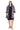 Plus Size Dresses Short Printed Jacket Mother of the Bride Dress Navy/Silver