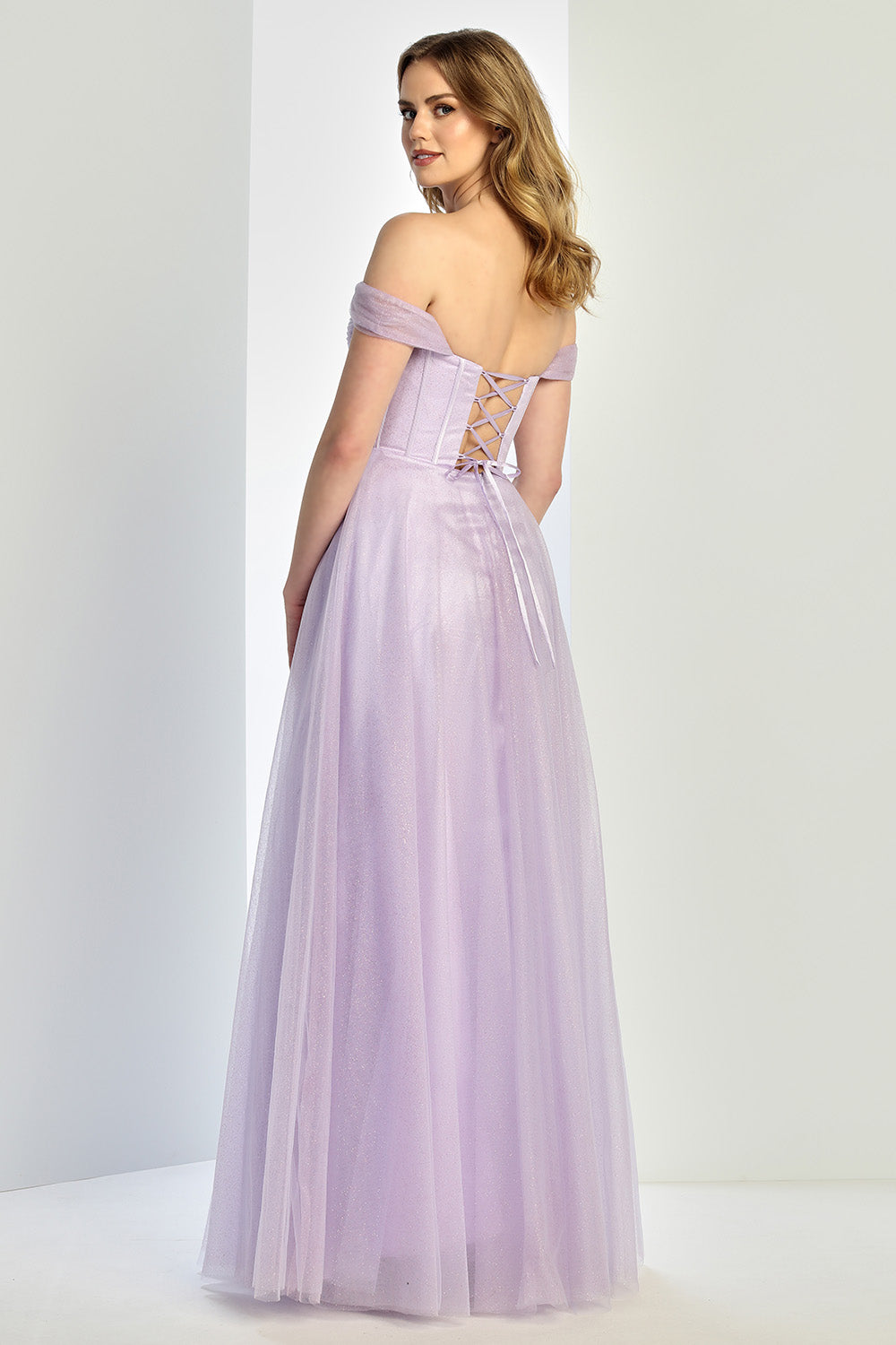 Adora Design 3244 Prom Long A Line Corset Glitter Formal Dress