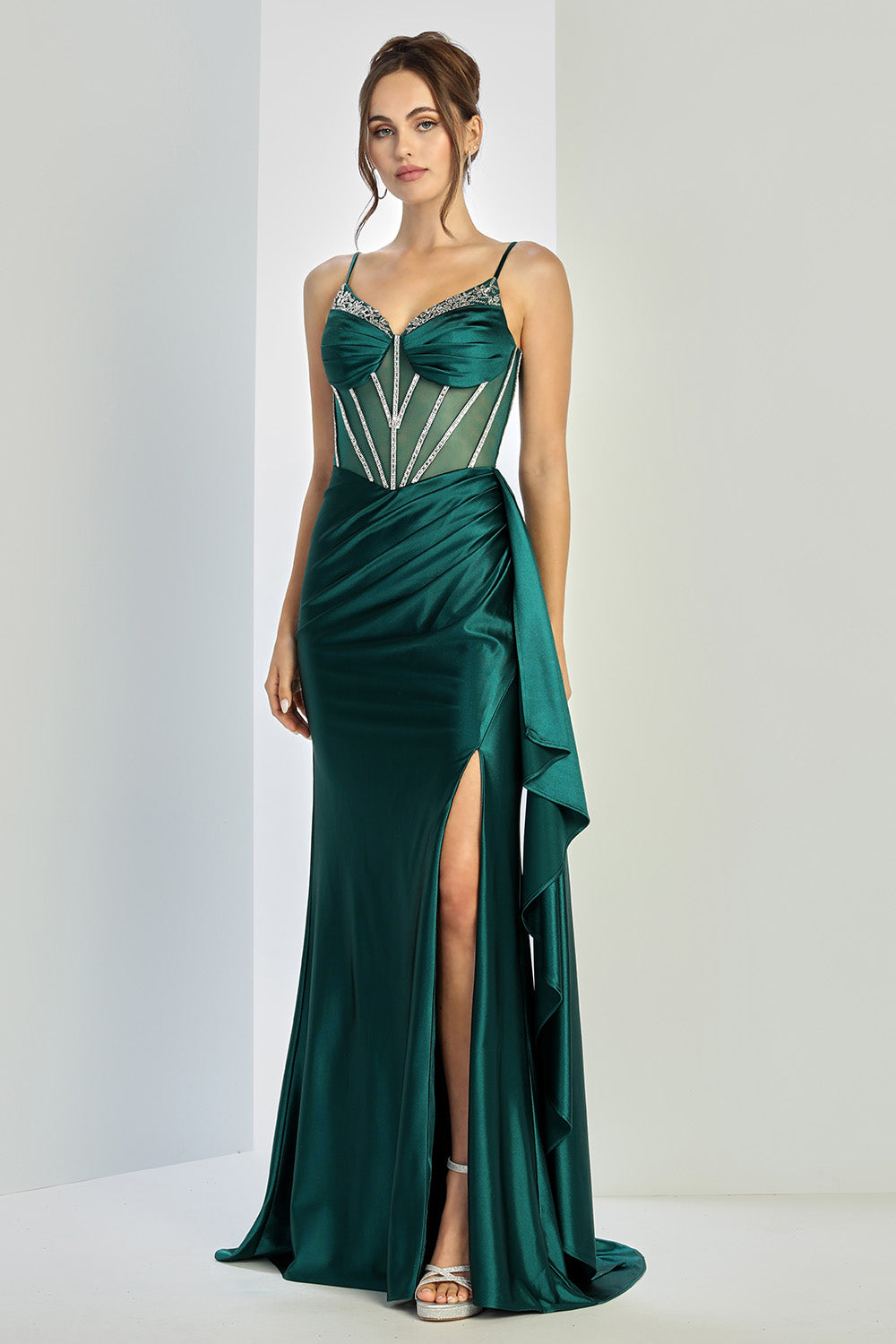 Adora Design 3249 Beaded Prom Long Corset Formal Dress