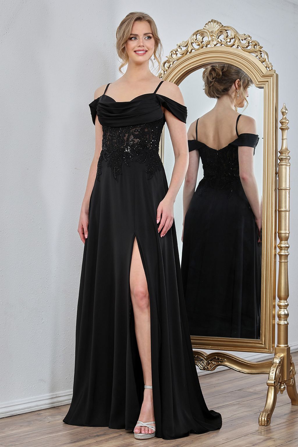 Adora Design3251 A Line Long Formal Pleated Corset Evening Prom Dress – The  Dress Outlet