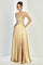 Prom Dresses Pleated A Line Long Formal Corset Pocket Pocket Dress Gold