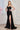 Prom Dresses Pleated Applique Long Formal Slit Prom Dress Black