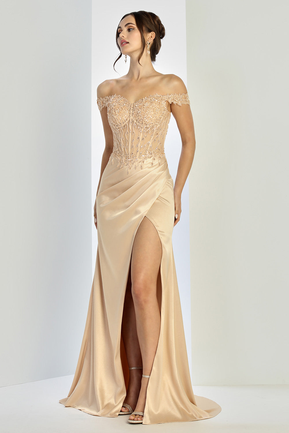 Adora Design 3258 Prom Long Corset Evening Formal Slit Dress