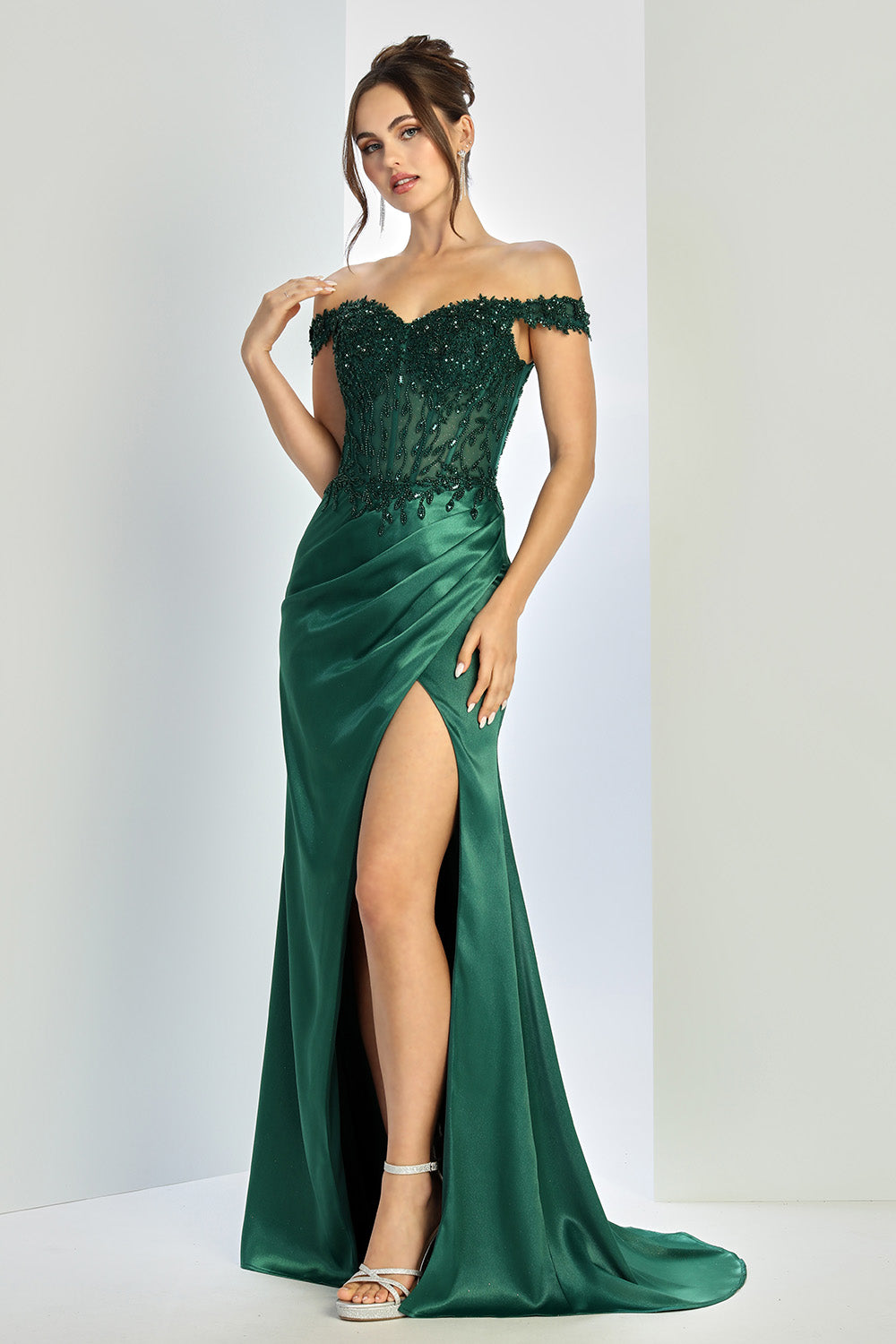 Adora Design 3258 Prom Long Corset Evening Formal Slit Dress