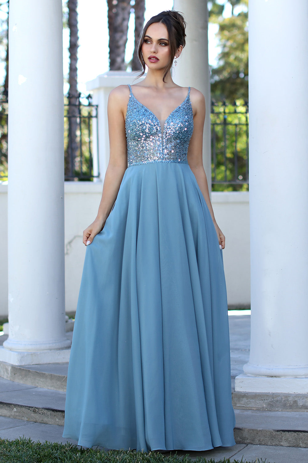 Adora Design 3259 Prom Long A Line Formal Sequin Dress