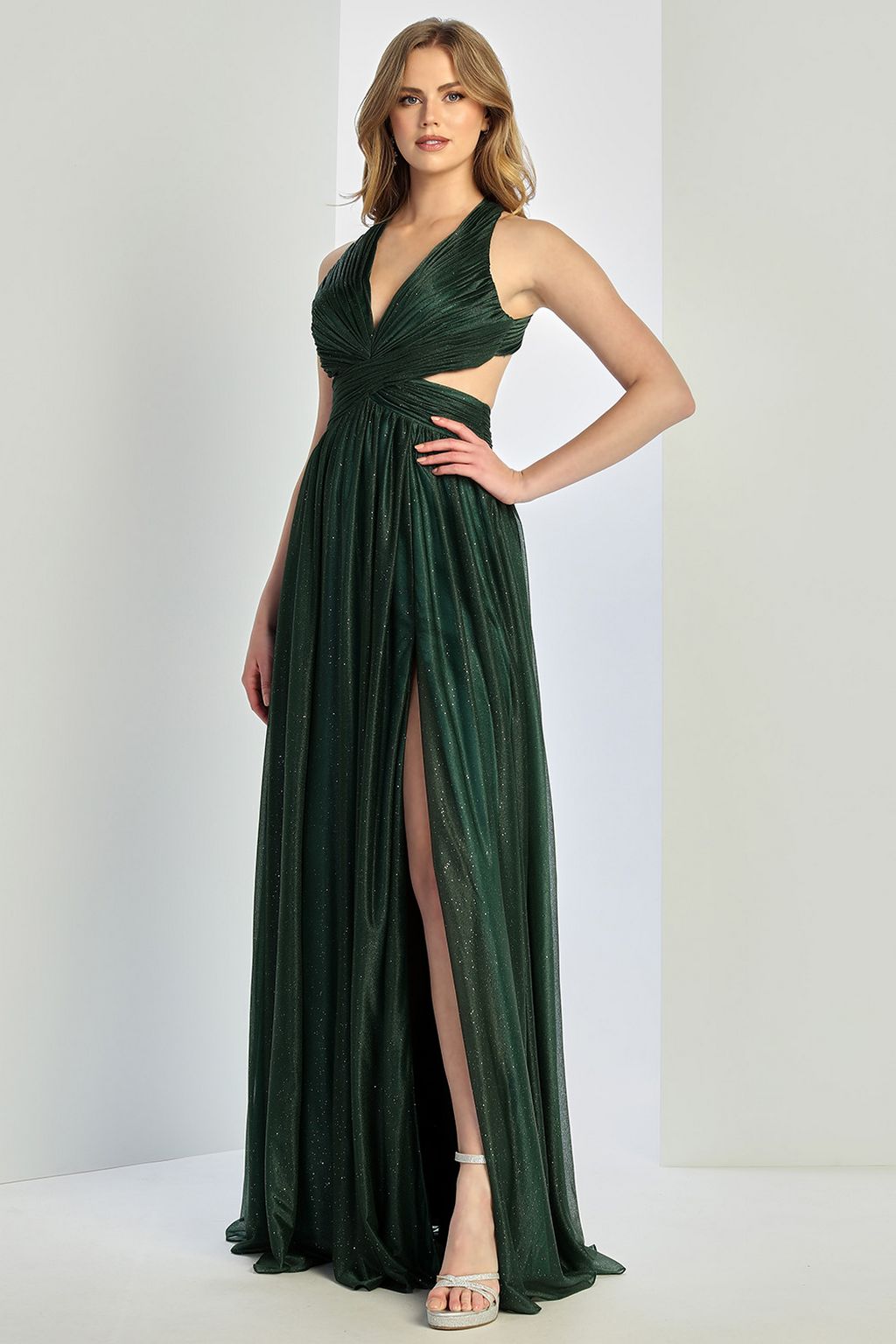 Adora Design 3260 Glitter Long Formal A Line Prom  Dress