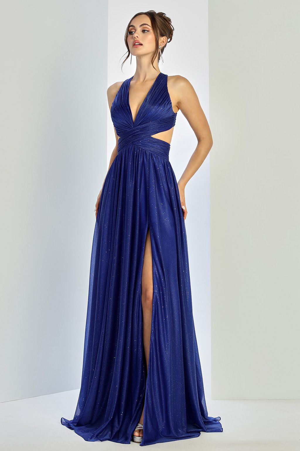 Adora Design 3260 Glitter Long Formal A Line Prom  Dress