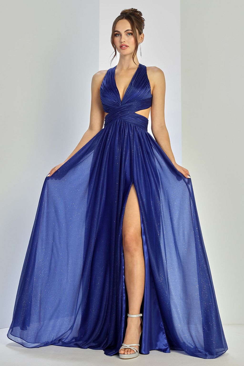 Adora Design 3260 Glitter Long Formal A Line Prom  Dress