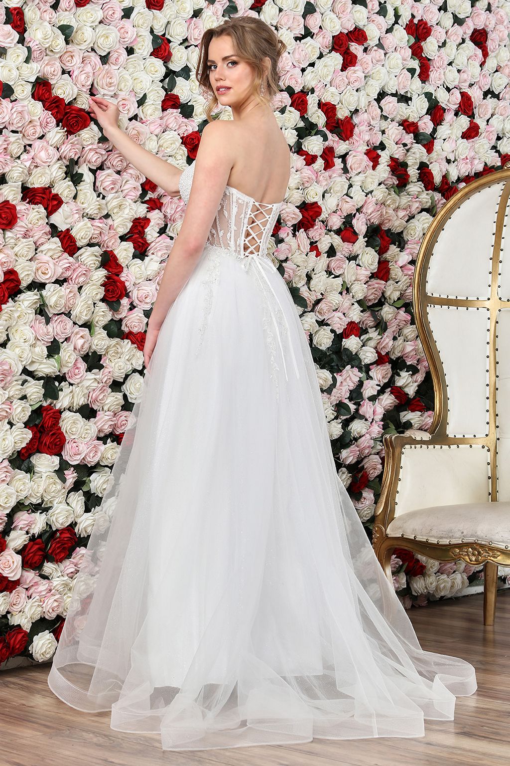 Adora Design 3262 Long Bridal Gown Beaded A Line Wedding Dress