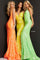 Prom Dresses Beaded Sequin Long Formal Mermaid Prom Dress Yellow