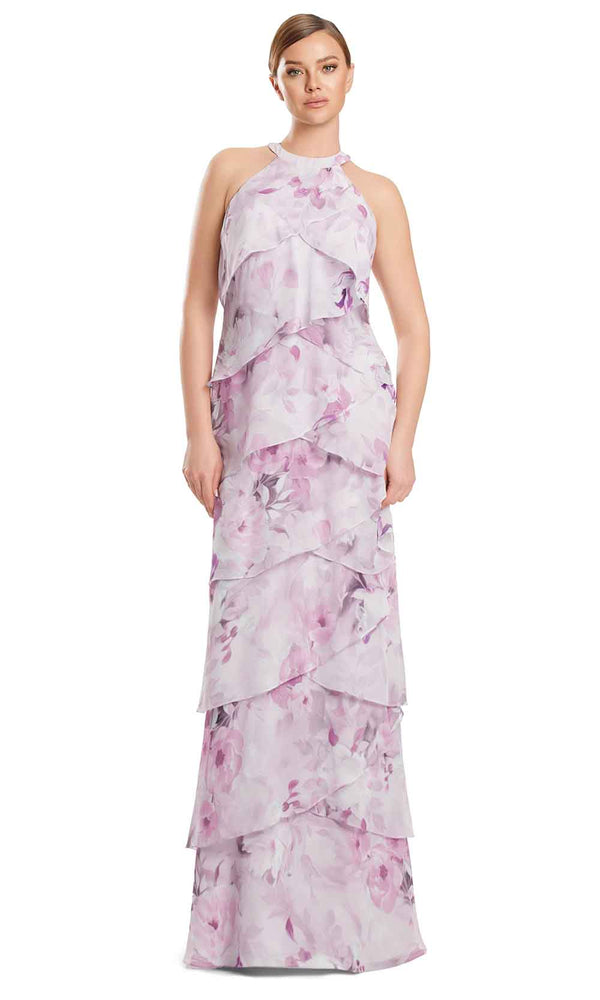 Halter Tiered Chiffon Evening Gown by Alexander by Daymor 3268S26