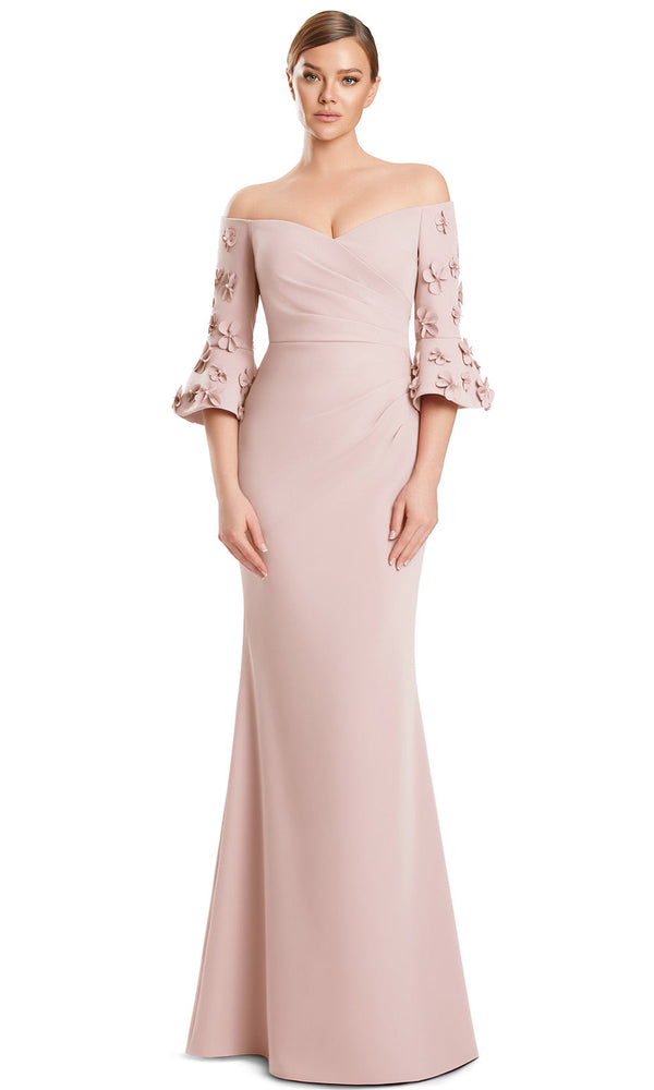 Off-Shoulder Long Stretch Crepe Evening Gown by Alexander by Daymor 3273S26