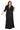 Plus Size Dresses Long Formal Metallic Plus Size Dress Black