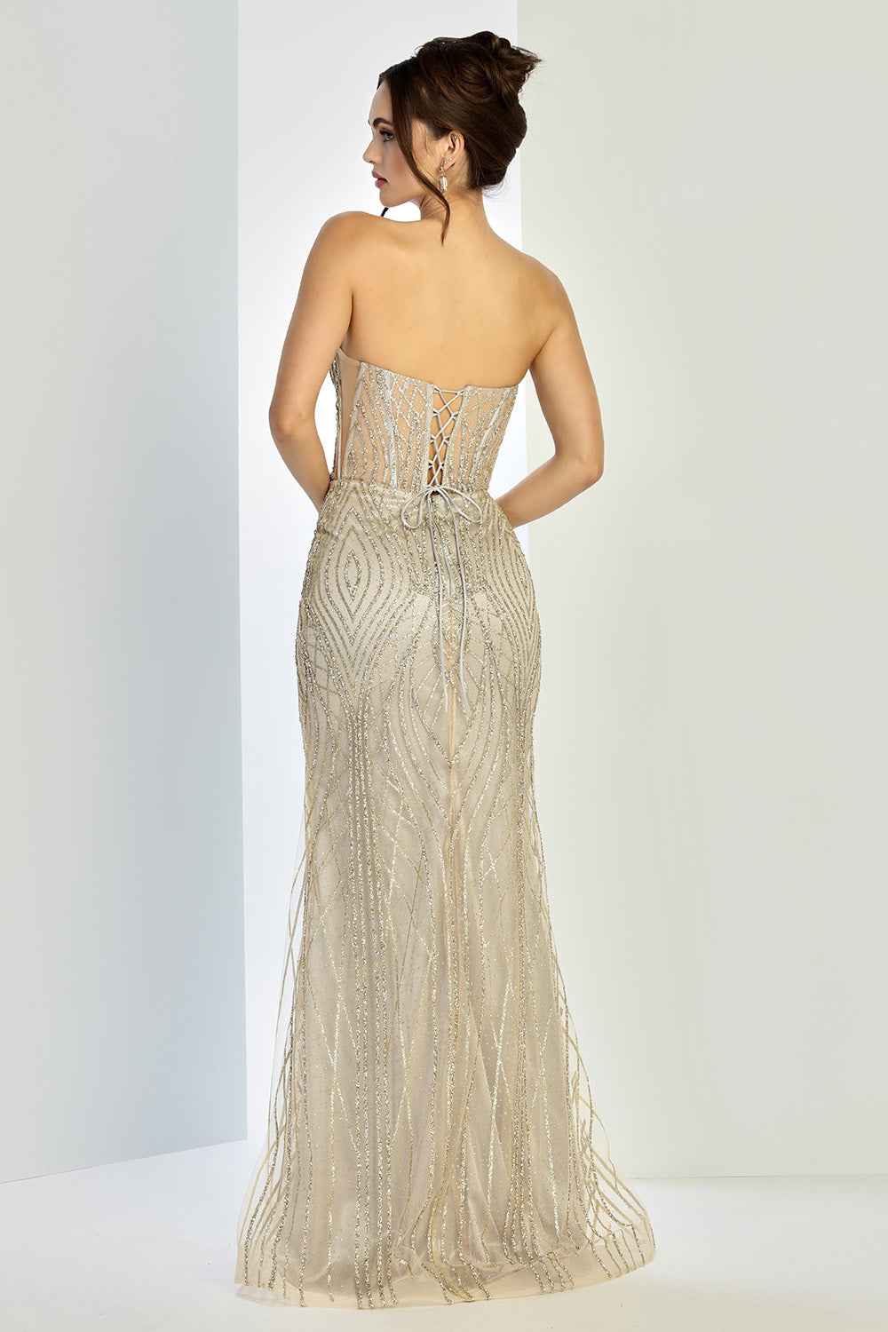 Adora Design 3277 Beaded Prom Long Formal Evening Fitted Dress
