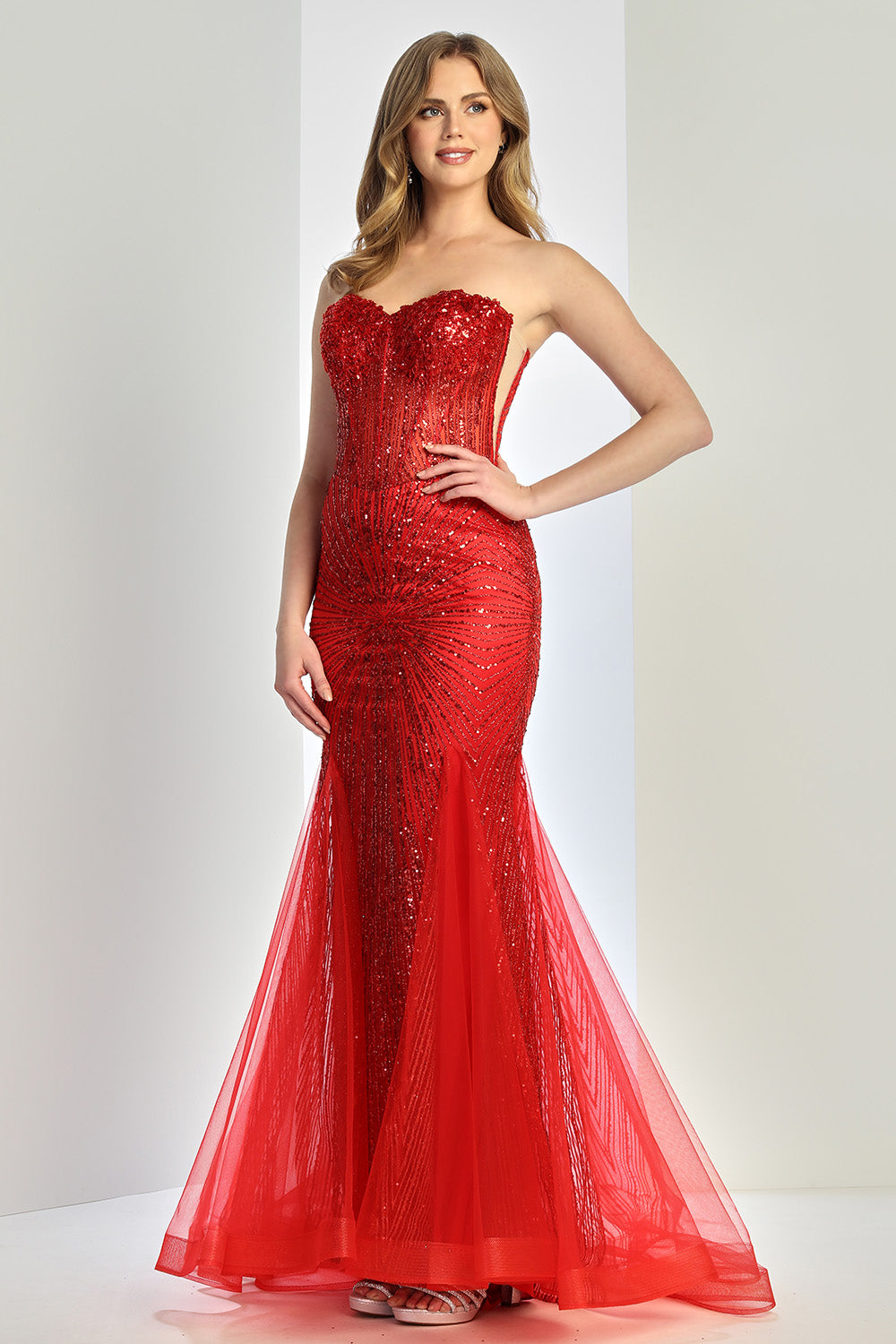 Adora Design 3278 Prom Long Mermaid Beaded Formal Dress