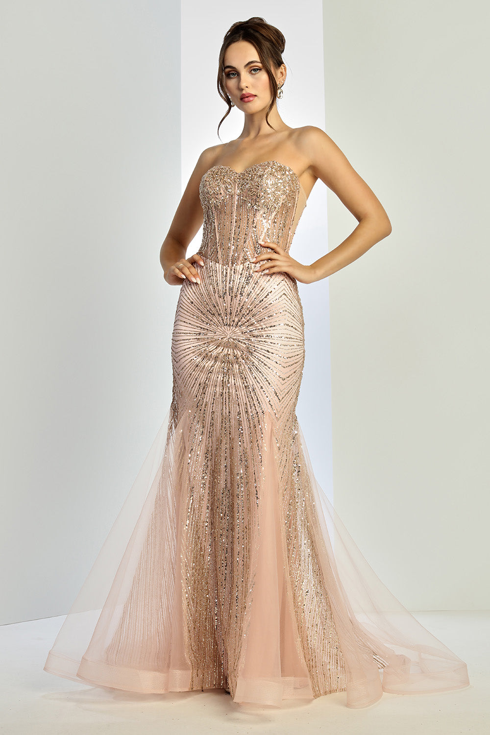 Adora Design 3278 Prom Long Mermaid Beaded Formal Dress