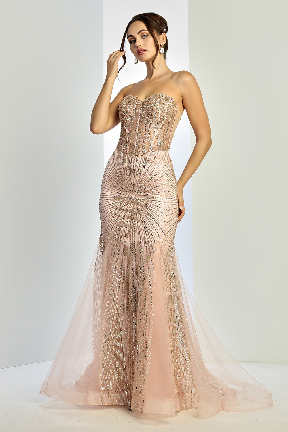 Adora Design 3278 Prom Long Mermaid Beaded Formal Dress