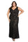 Plus Size Dresses Long Formal Sequin Plus Size Lace Dress Black/Nude