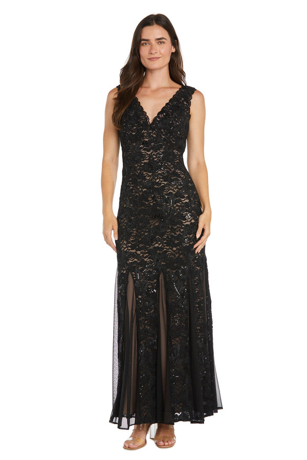 R&M Richards 3279P Sequin Lace Long Formal Prom Dress