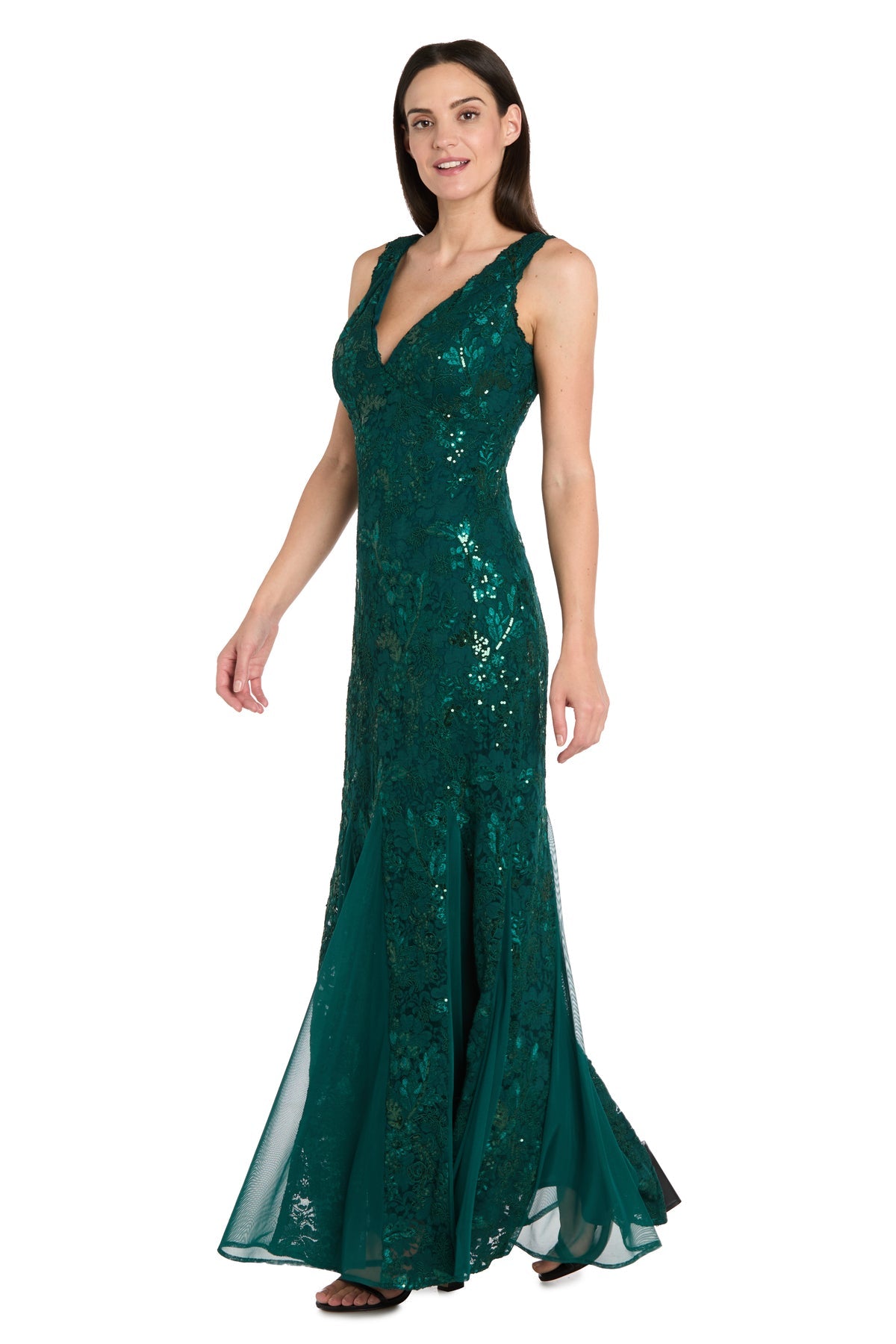 Formal Dresses Sequin Lace Long Formal Prom Dress Evergreen
