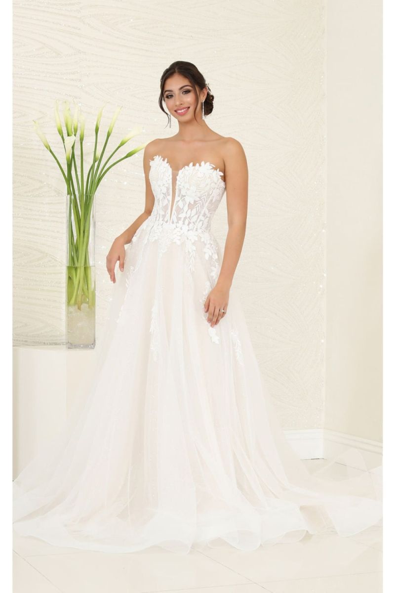 Sweetheart Tulle A-Line Wedding Dress by May Queen  The Dress Outlet