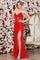 Prom Dresses Prom Long Beaded Corset Fitted Formal Dress Red