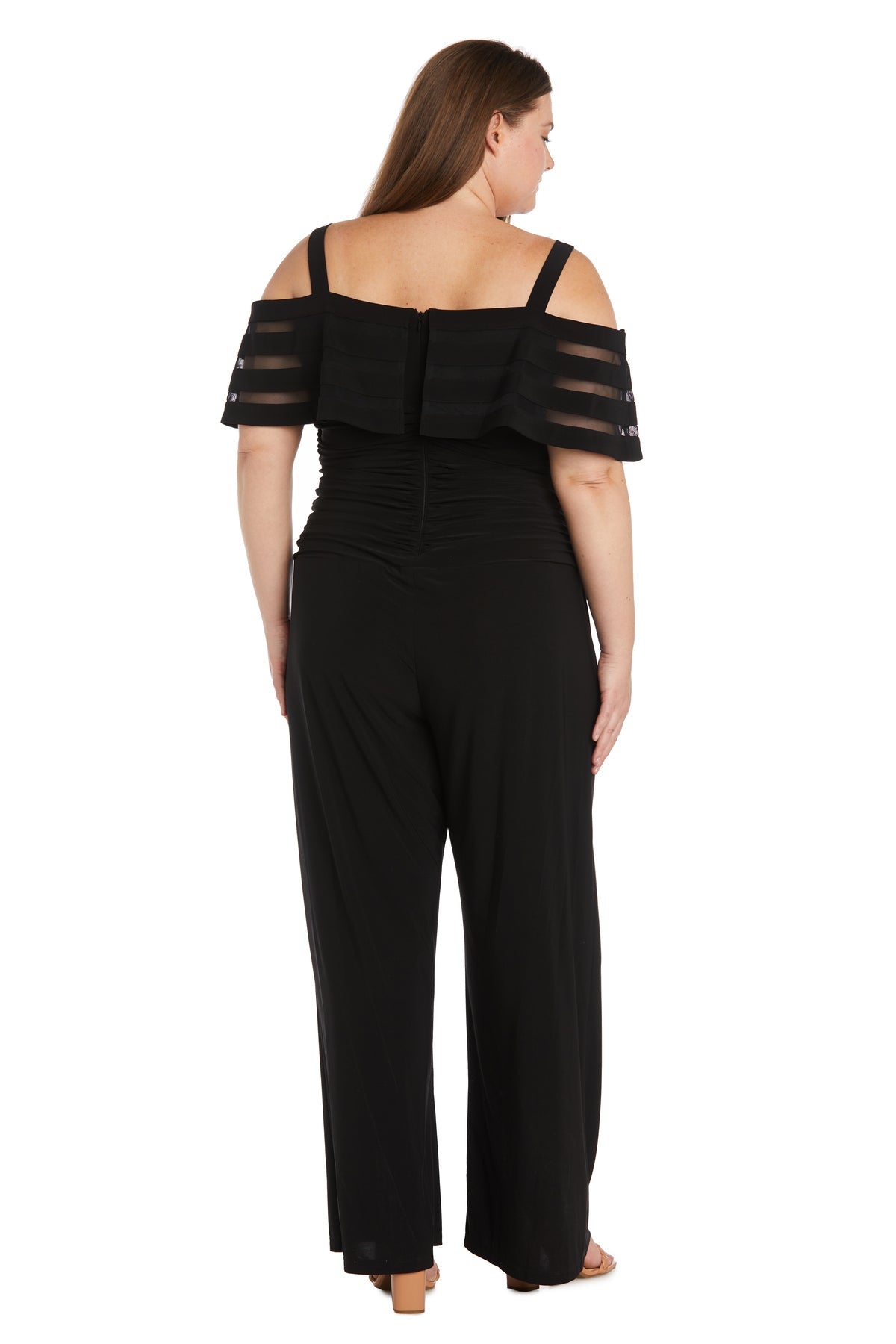 R&M Richards 3288W Long Formal Plus Size Jumpsuit