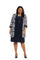 Mother of the Bride Dresses Short Printed Jacket Plus Size Mother of the Bride Dress Navy/White