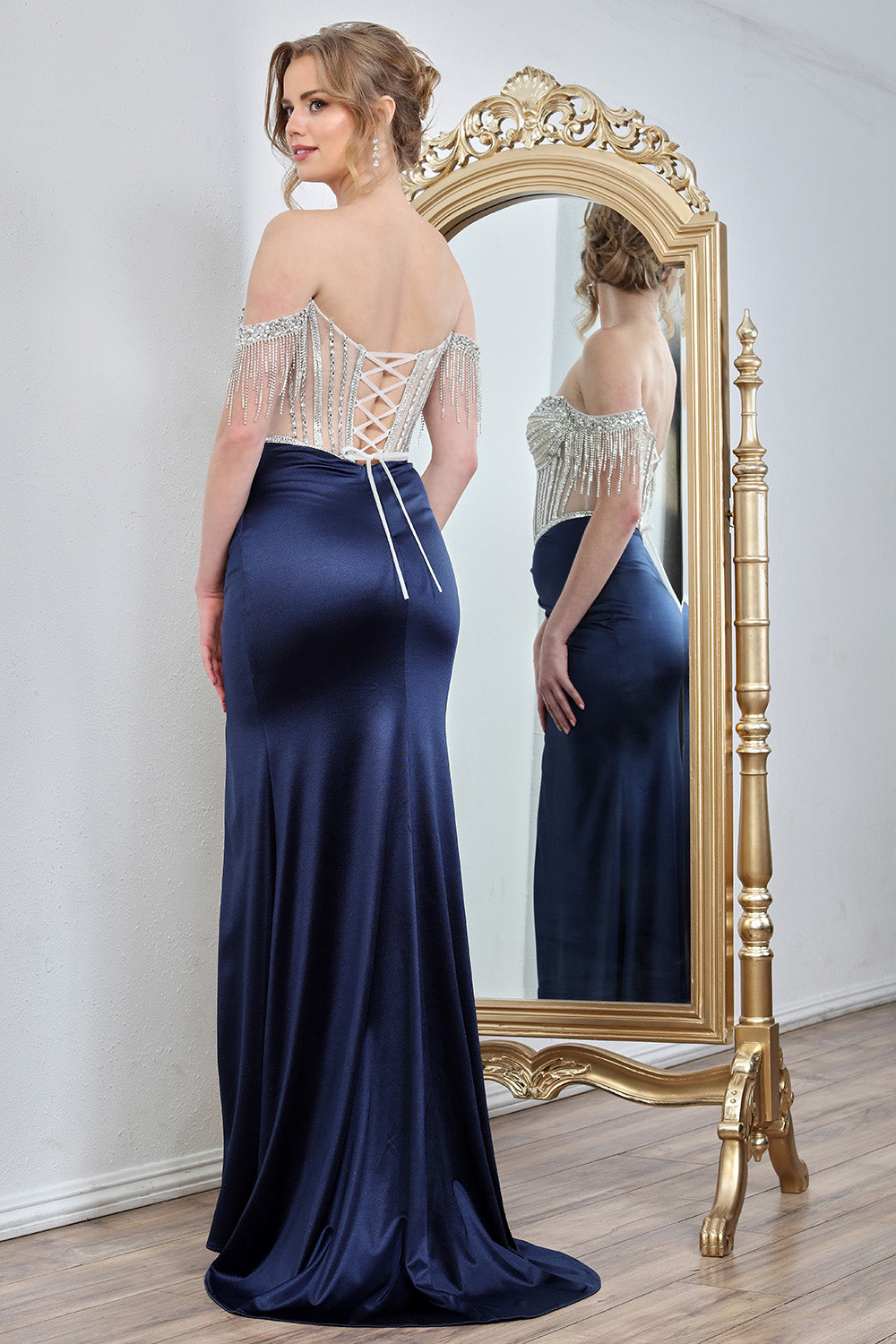 Adora Design 3297 Prom Long Fitted Corset Formal Beaded Dress