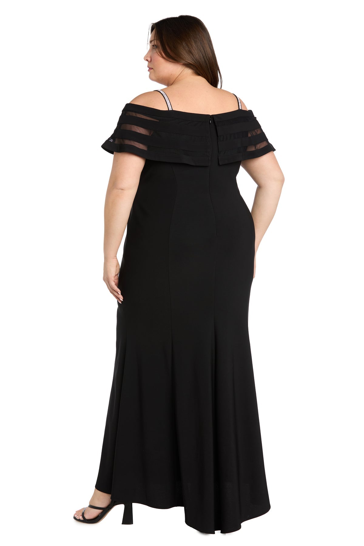 Plus Size Dresses Formal Long A Line Plus Size Dress Black