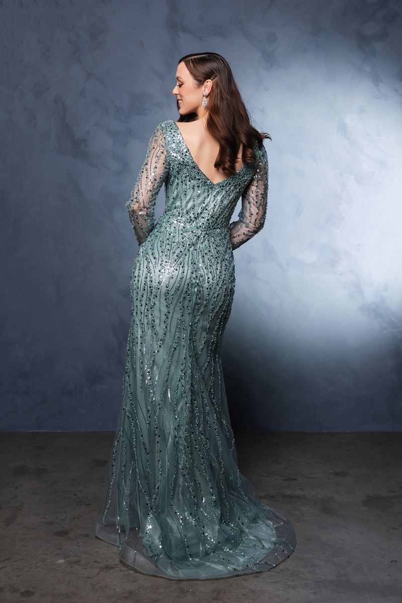 Sweetheart Floor-Length Sequin Evening Gown Sheath May Queen RQ8174