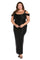 Plus Size Formal Dresses Plus Size Long Metallic Formal Evening Dress Black
