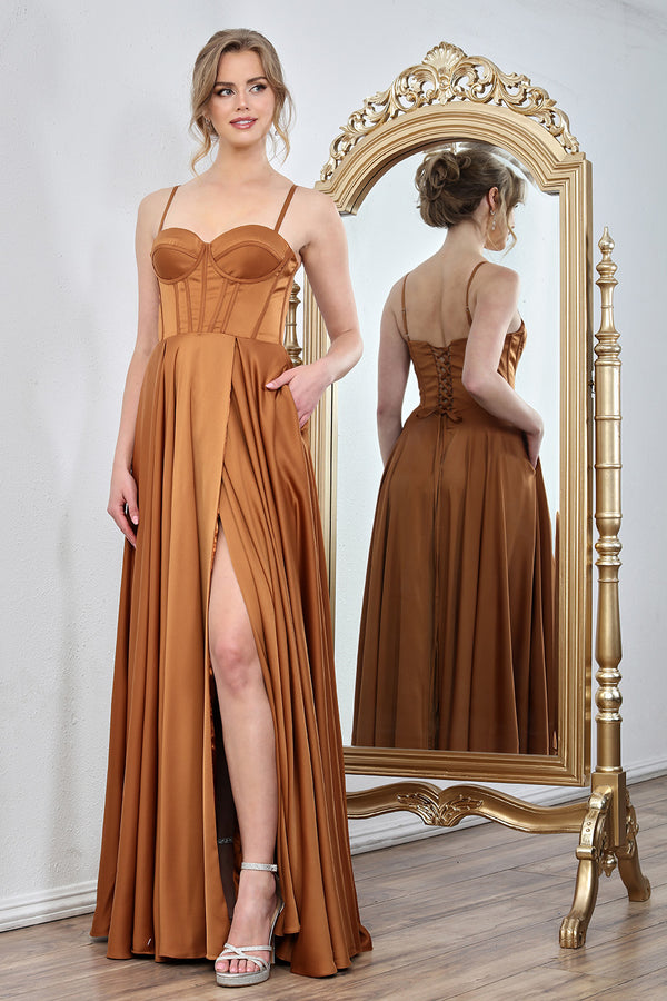 Adora Design 3301 Corset Long Formal A Line Prom Dress