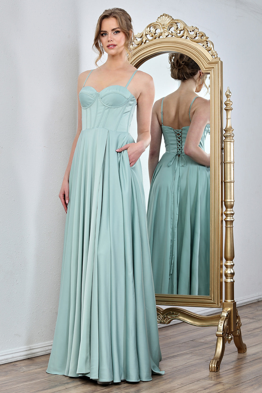 Adora Design 3301 Corset Long Formal A Line Prom Dress