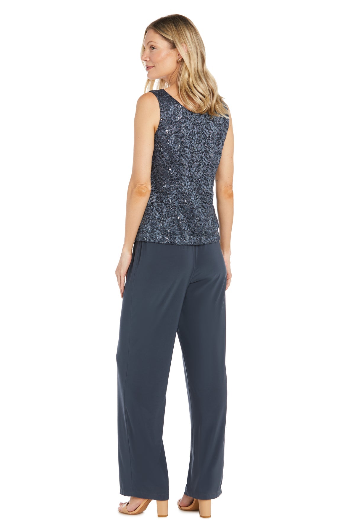 R&M Richards 3303 Long Sequin Formal Pantsuit Dress