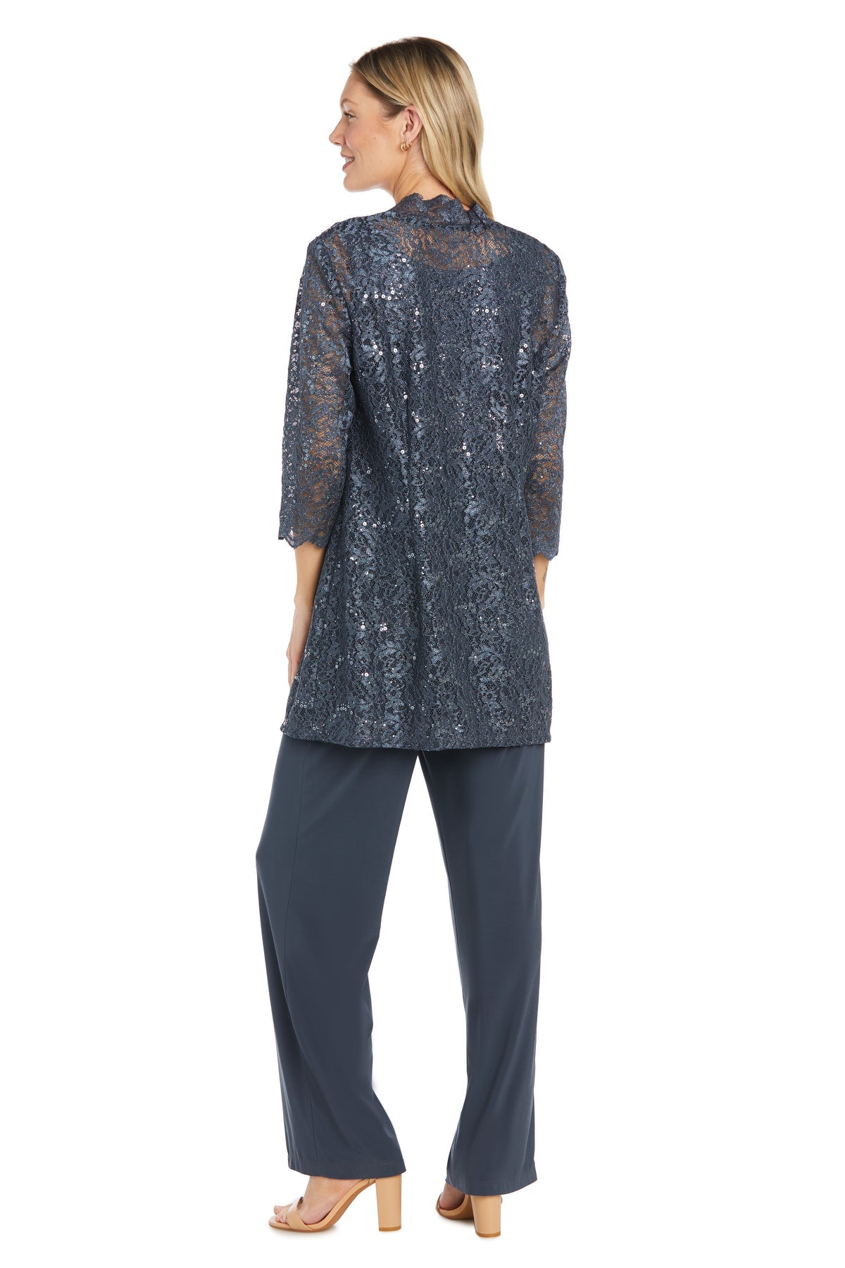 R&M Richards 3303 Long Sequin Formal Pantsuit Dress