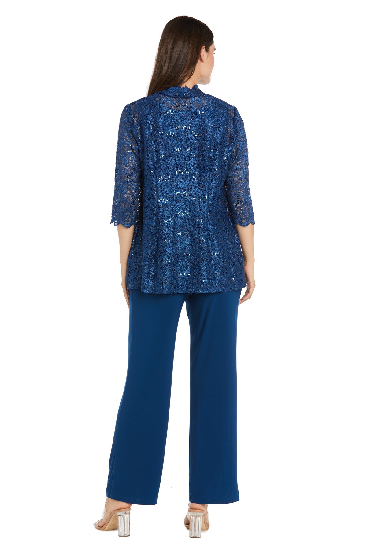 Pant Suit Long Sequin Pantsuit Dress Peacock