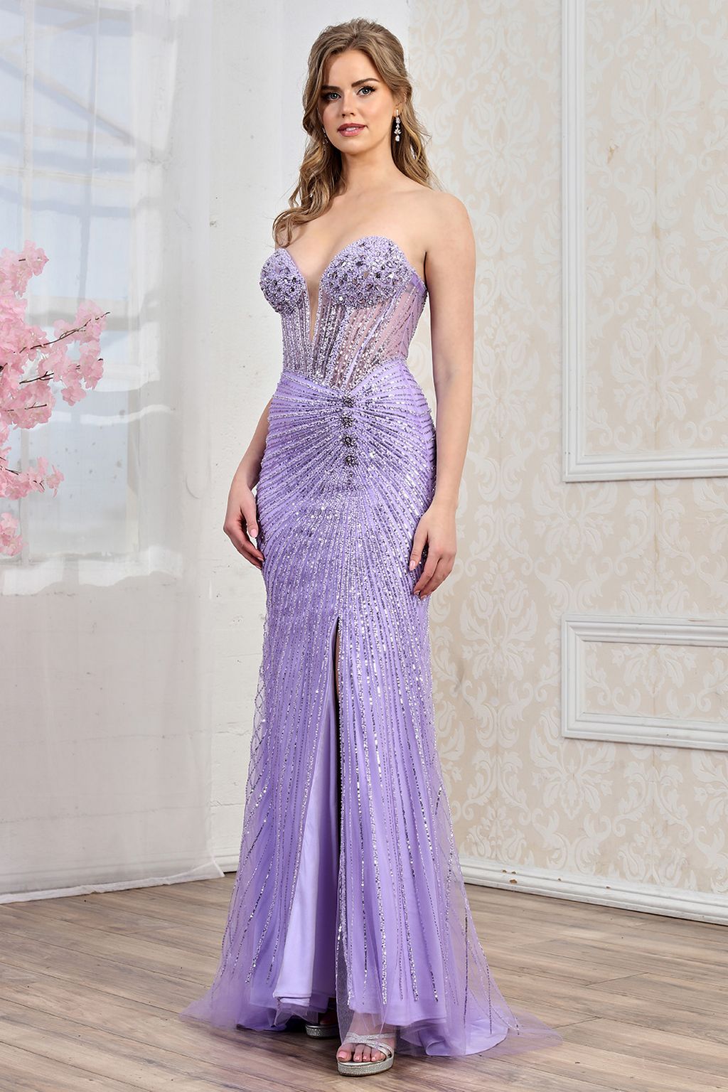 Adora Design 3306 Prom Long Formal Beaded Evening Dress