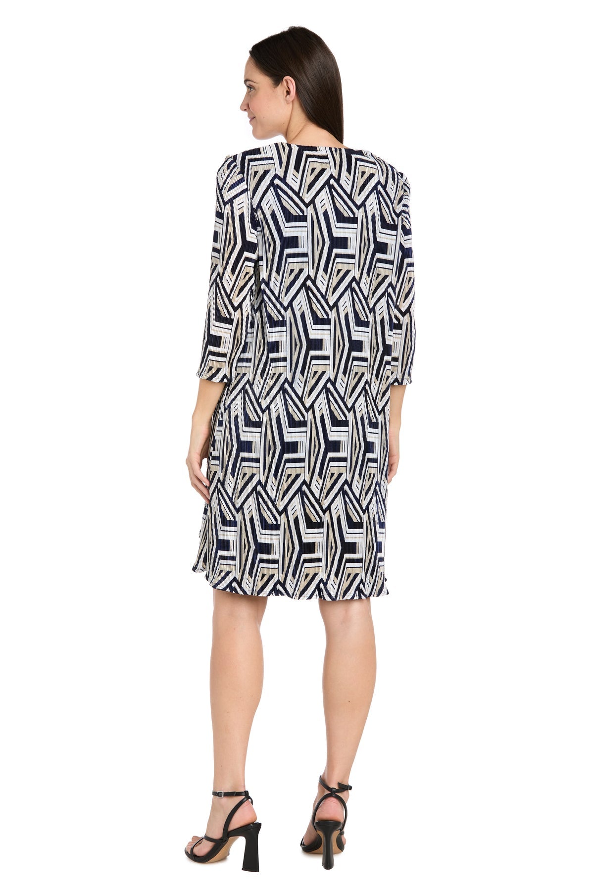 R&M Richards 3309P Short Petite Printed Jacket Dress