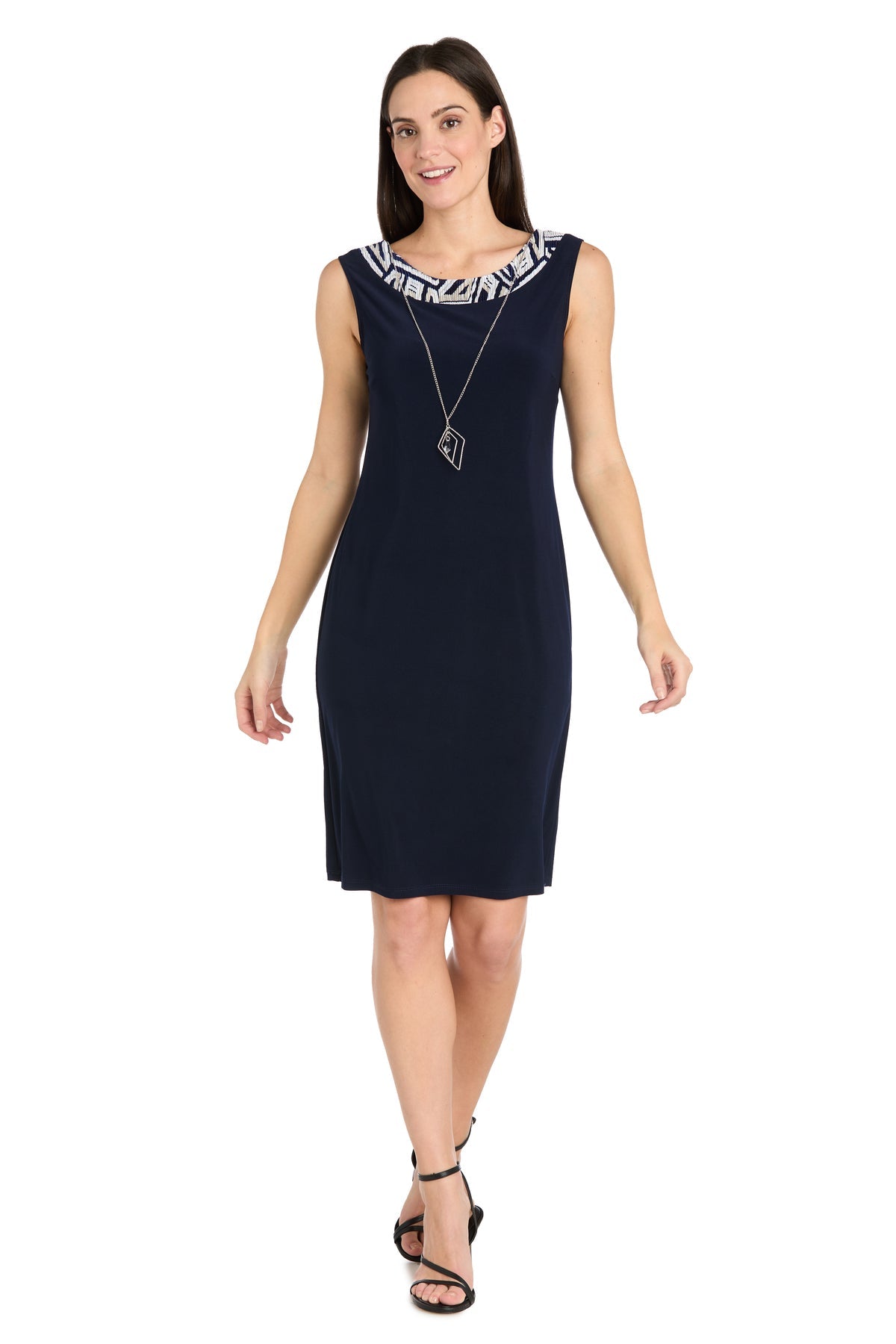 R&M Richards 3309P Short Petite Printed Jacket Dress
