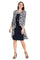 Mother of the Bride Dresses Short Mother of the Bride Printed Jacket Dress Navy/Taupe
