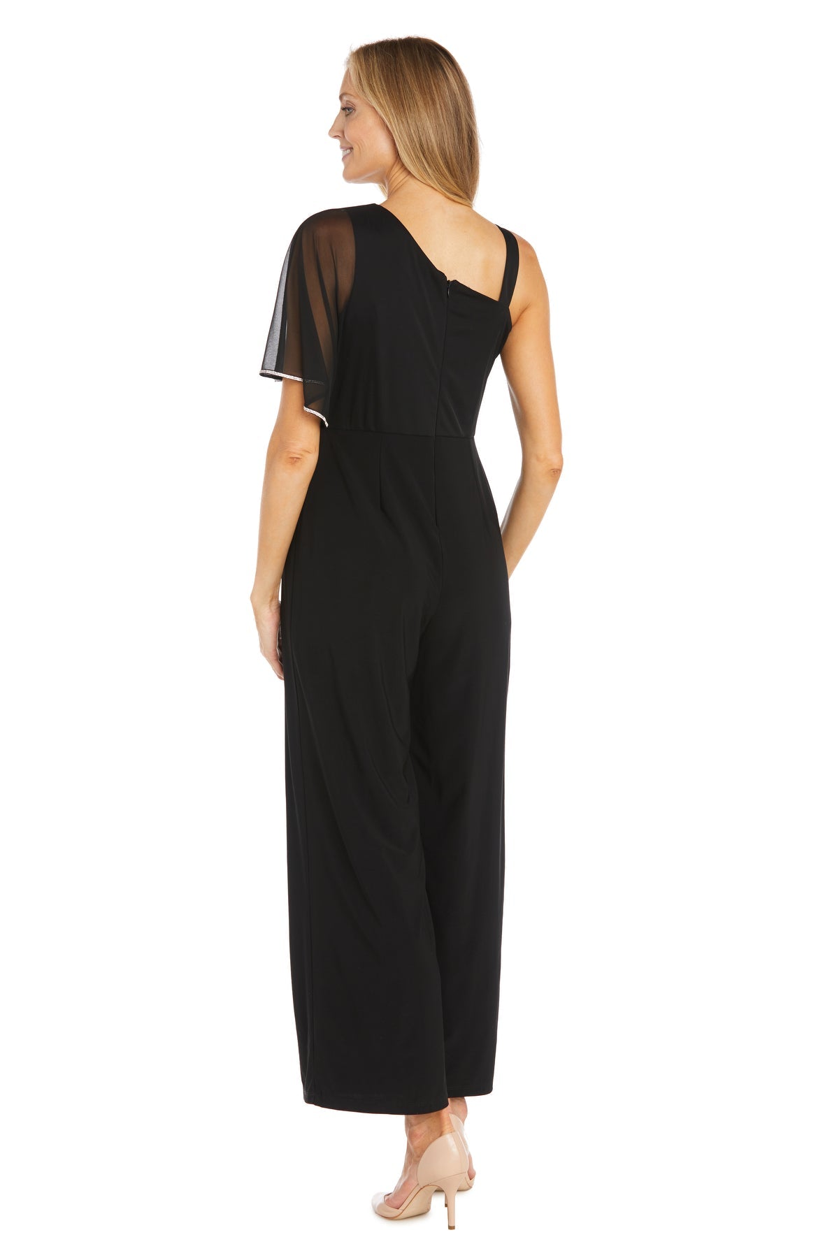 One-Shoulder Floor-Length Jersey Formal Sheath/Column R&M Richards 3314P