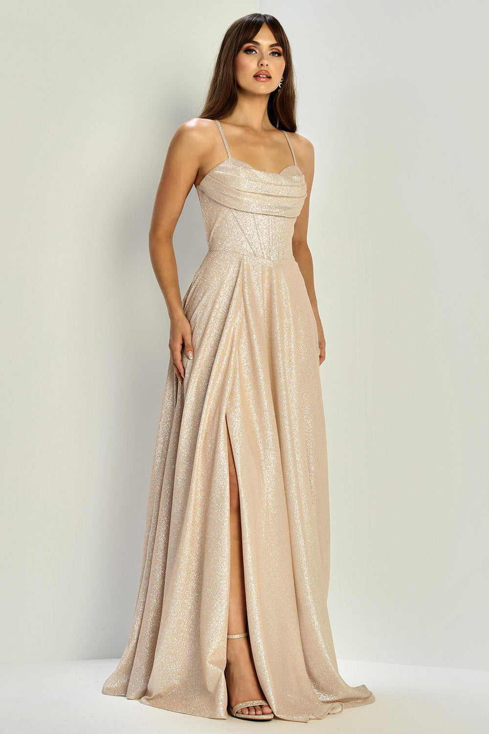 Prom Dresses Long Formal A Line Prom Dress Champagne
