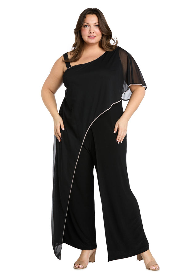 Long Formal Plus Size Jumpsuit Caplet R&M Richards 3326W