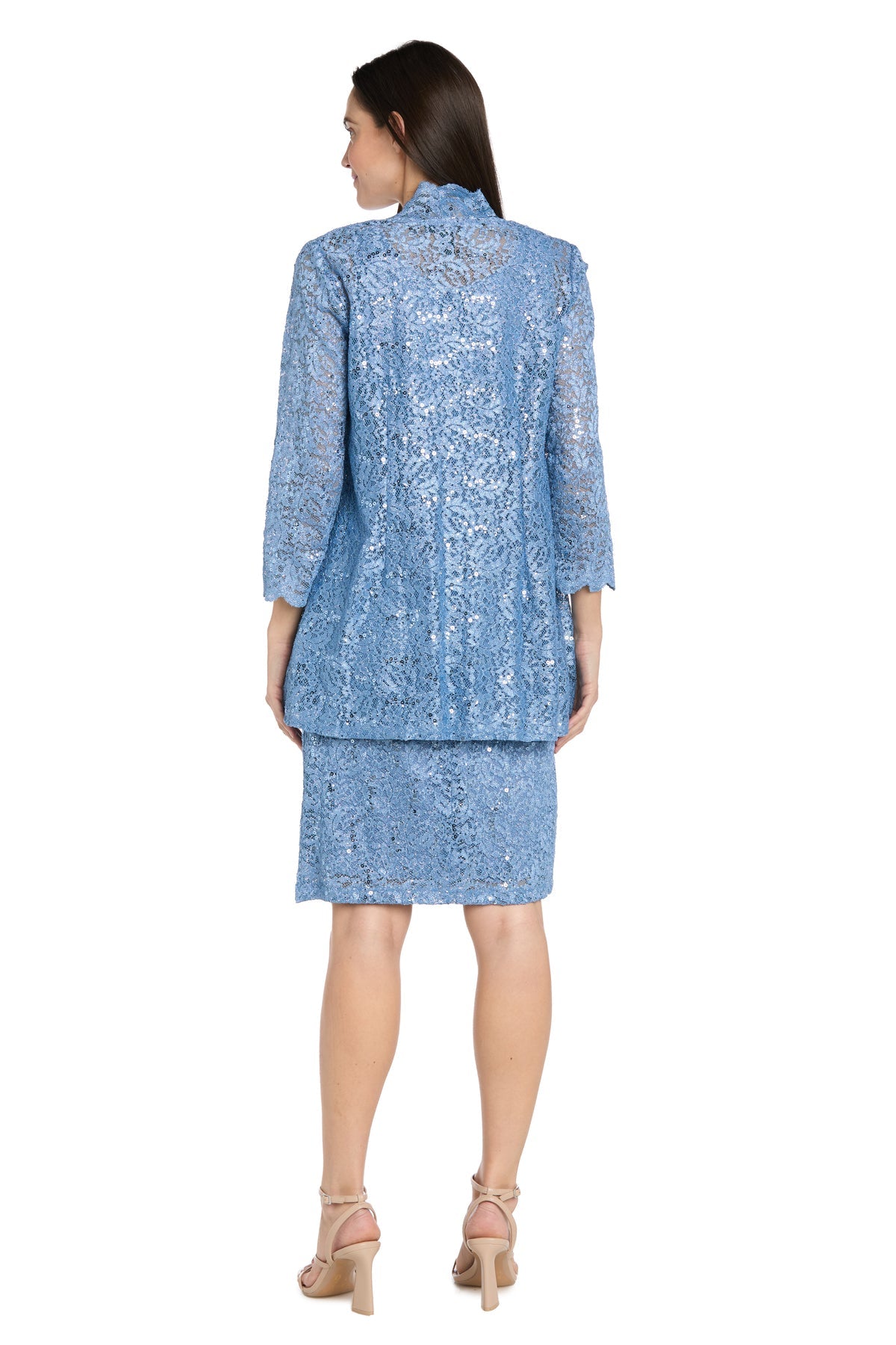 R&M Richards 3333 Short Mother of the Bride Lace Jacket Cocktail Dress