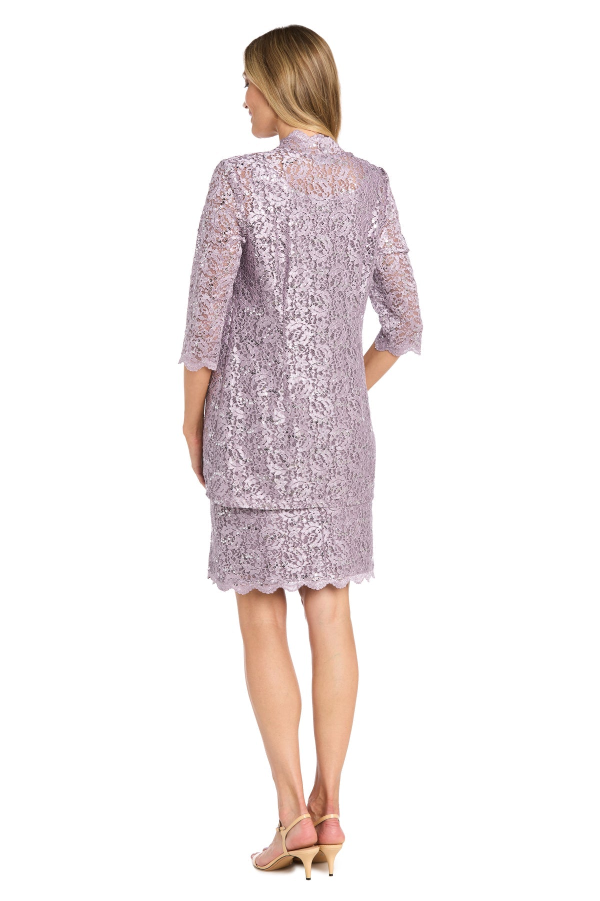 R&M Richards 3333 Short Mother of the Bride Lace Jacket Cocktail Dress